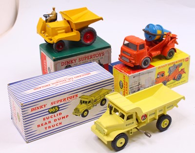 Lot 1301 - Dinky Toys group of 3 construction diecasts to...
