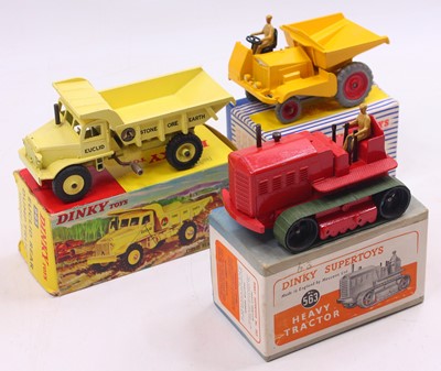 Lot 1269 - Dinky Toys group of 3 construction diecasts to...
