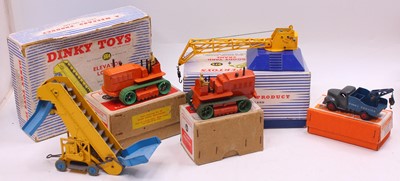 Lot 1302 - Dinky Toys group of five construction diecasts...
