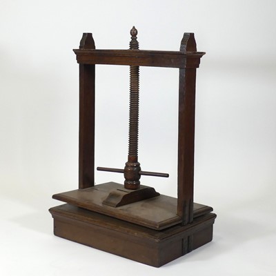 Lot 2523 - An 18th century joined oak bookpress, with...