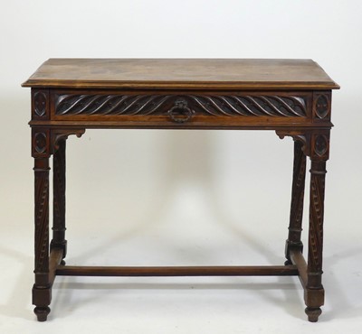 Lot 2538 - A late 19th century French walnut single...