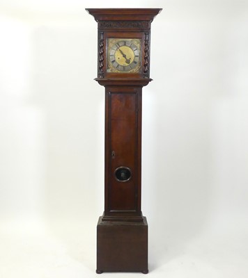 Lot 2487 - An early 19th century oak longcase clock,...