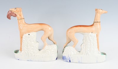 Lot 2047 - A pair of 19th century Staffordshire...