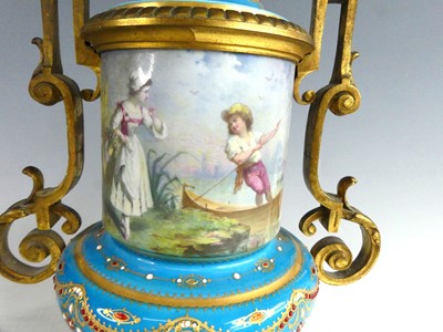 Lot 2054 - A pair of 19th century French porcelain and...