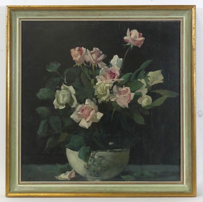 Lot 388 - William Lee Hankey (1869-1952) - Pink roses in...