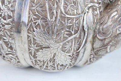 Lot 58 - A Chinese silver export ‘pumpkin-shaped’...