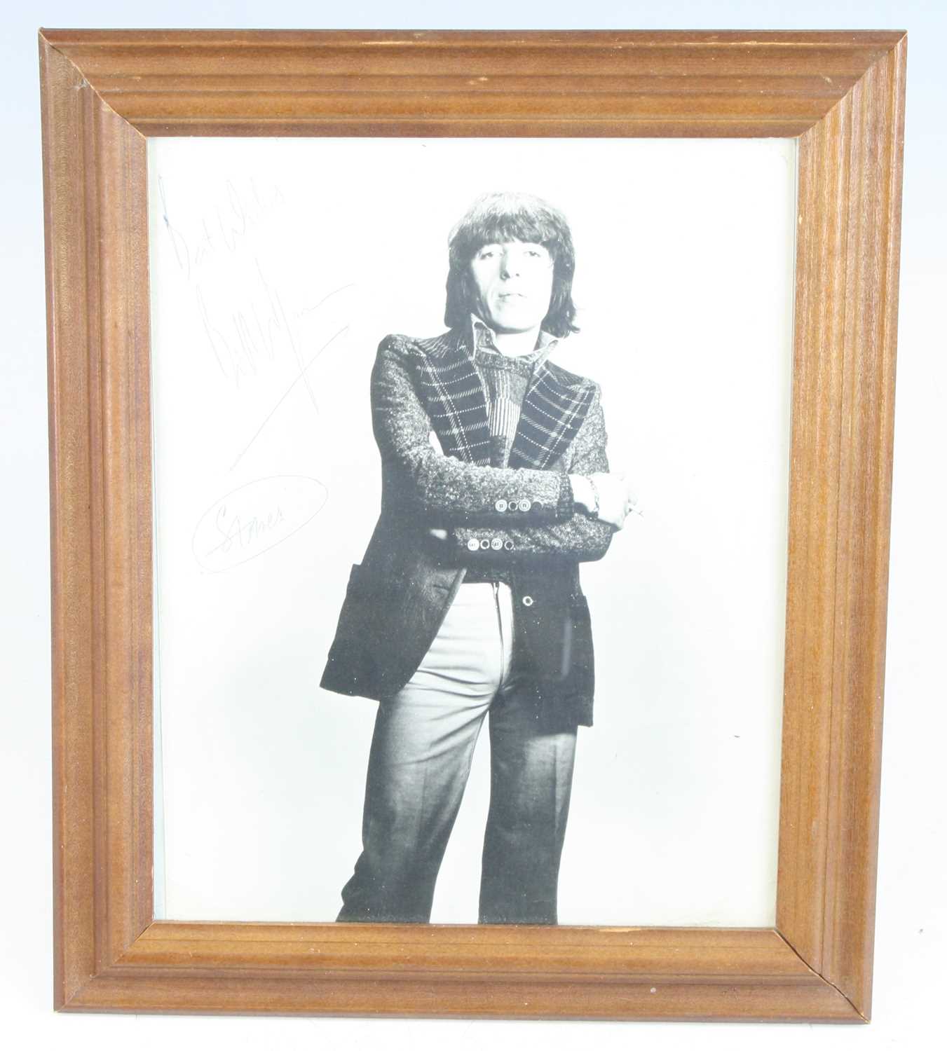 Lot 32 - Bill Wyman, a black and white image as removed...