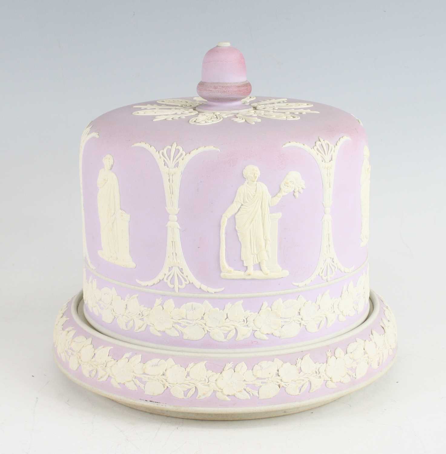 Lot 2052 - A Victorian Wedgwood lilac pink jasperware...
