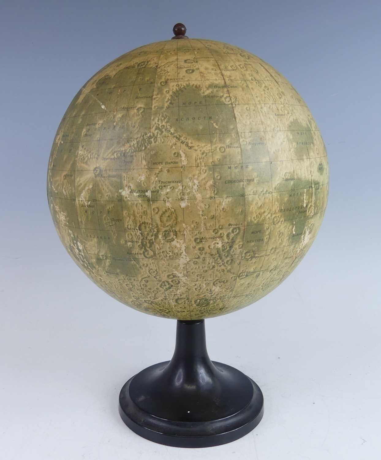Lot 2401 - A rare 10" diameter USSR lunar globe, Moscow...