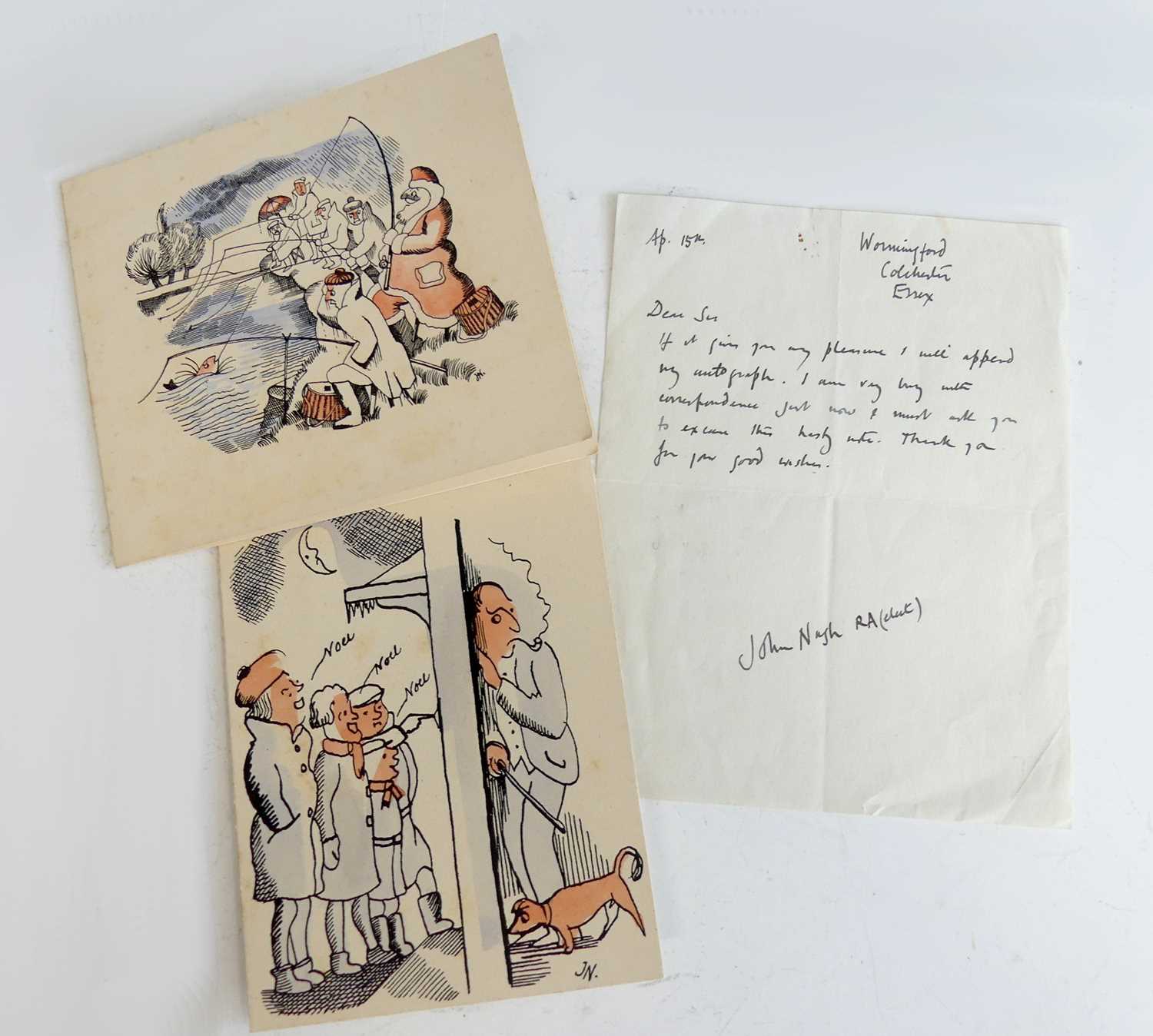 Lot 2030 - NASH, John R.A. (1893-1977); a signed letter...