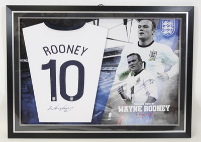 Lot 1589 - Wayne Rooney, a replica number 10 England...