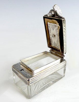 Lot 2096 - An early Victorian silver and glass travelling...