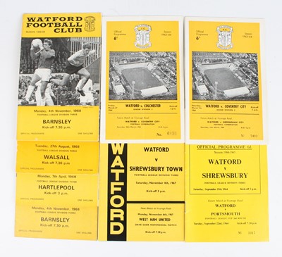 Lot 1560 - A collection of football programmes being...