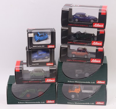 Lot 900 - Schuco 1/43 scale group of 9 modern issue...
