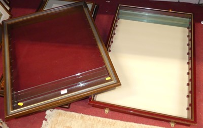 Lot 1087 - A modern glazed collectors' wall cabinet, with...