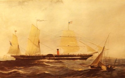 Lot 1062 - H Papprill - View of the Steamship President,...