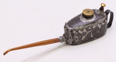 Lot 2100 - Meccano K-type oil can, in silver with a...
