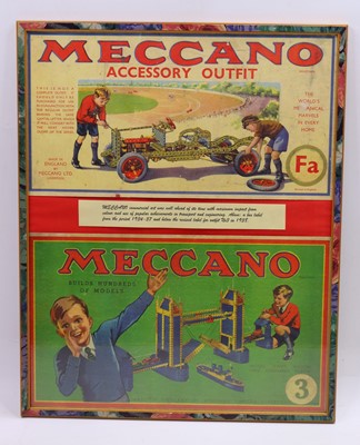 Lot 450 - Meccano framed outfit reprinted box lid...