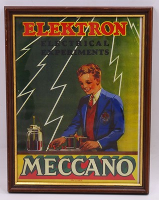 Lot 1841 - Meccano Elektron framed poster, with paper...