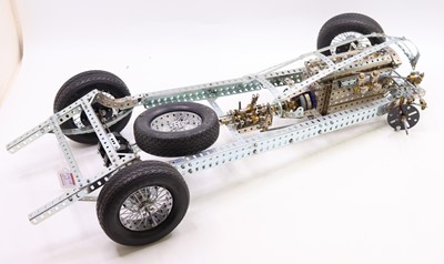 Lot 2084 - Meccano made up model of a car chassis, built...