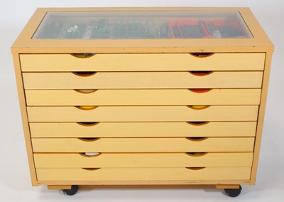 Lot 2116 - A large eight-drawer wheeled cabinet...