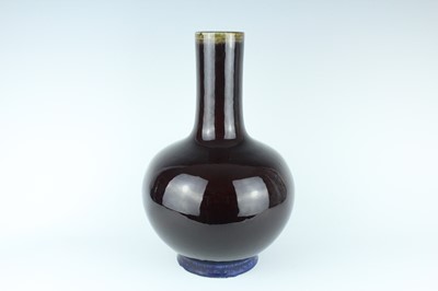 Lot 82 - Two large Chinese monochrome bottle vases,...