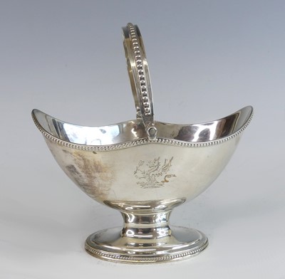 Lot 2241 - A George III silver swing handled pedestal...