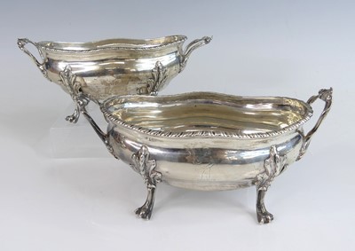 Lot 2236 - A pair of George III silver twin handled table...