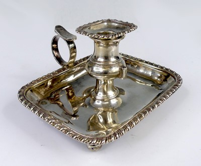 Lot 2191 - A Regency Irish silver chamberstick, of...