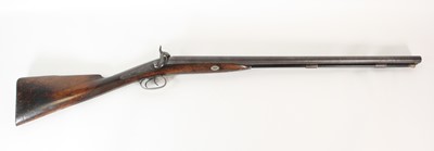 Lot 914 - A 19th century double barrel muzzle loading...