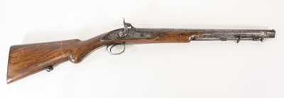 Lot 562 - A 19th century percussion (flintlock...
