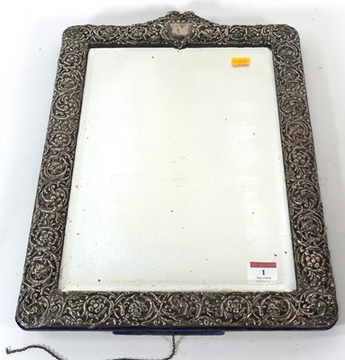 Lot 1 - A large silver 19th century dressing table...