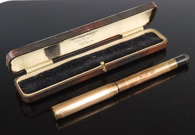 Lot 298 - An 18ct gold engine turned rolled gold...