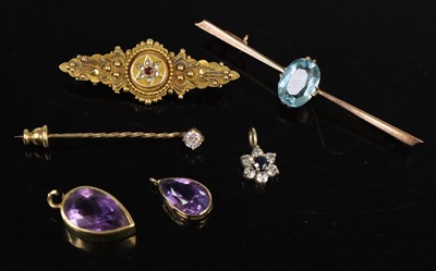 Lot 309 - Mixed lot to include 15ct gold ruby and...