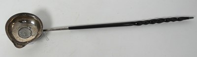 Lot 229 - A George III silver toddy ladle, the bowl...