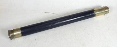 Lot 500 - A 19th century two-drawer monocular telescope,...