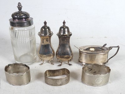 Lot 231 - Assorted silver wares to include three various...