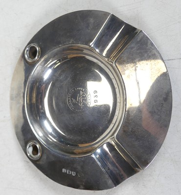 Lot 240 - A  George V silver ashtray, Birmingham 1913, 2....
