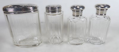 Lot 251 - Four various Victorian faceted glass and...