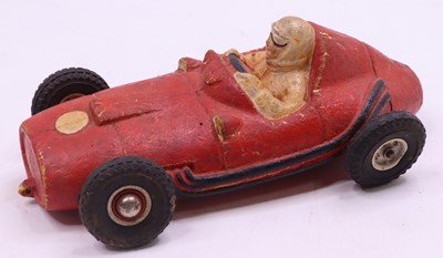 Lot 1798 - Unusual rubber model of a Racing Car, hand...