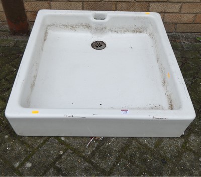 Lot 1352 - A large Twyfords white glazed stoneware square...