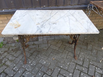 Lot 1354 - A Victorian cast iron based and white...