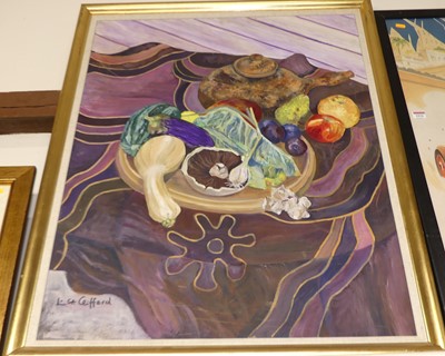 Lot 1027 - Lisa Clifford - Still life with fruit and...