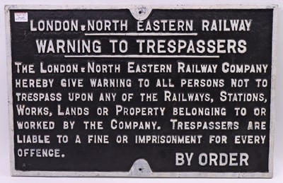 Lot 59 - London North Eastern Railway cast alloy...