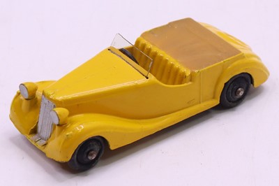 Lot 1040 - Dinky Toys No. 38B Sunbeam Talbot, yellow body...