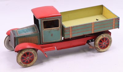 Lot 1863 - Tippco tinplate clockwork four-wheeled tipper...