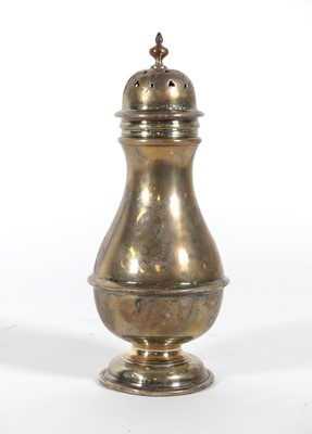 Lot 240 - A George V silver sugar caster, of baluster...