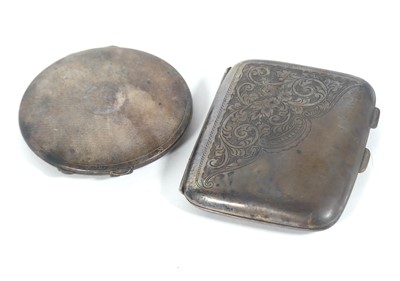 Lot 227 - A George V silver cigarette case, having a...