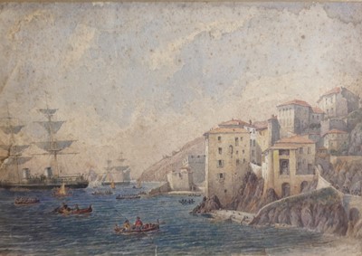 Lot 1063 - S Holden, A Europeon Coastal scene,...
