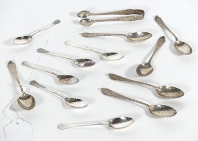 Lot 223 - A matched set of six Victorian silver coffee...